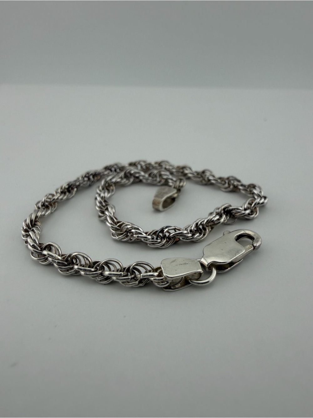 925 Silver twisted Rope Chain Bracelet